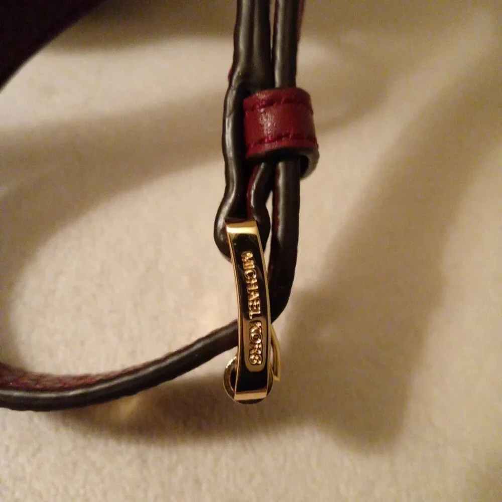 Michael Kors Astrid Claret Large Leather Satchel - Picture 11 of 15